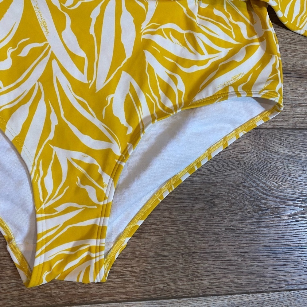 Boden Women's Belted tropical Bikini Bottoms high waisted - Picture 4 of 7